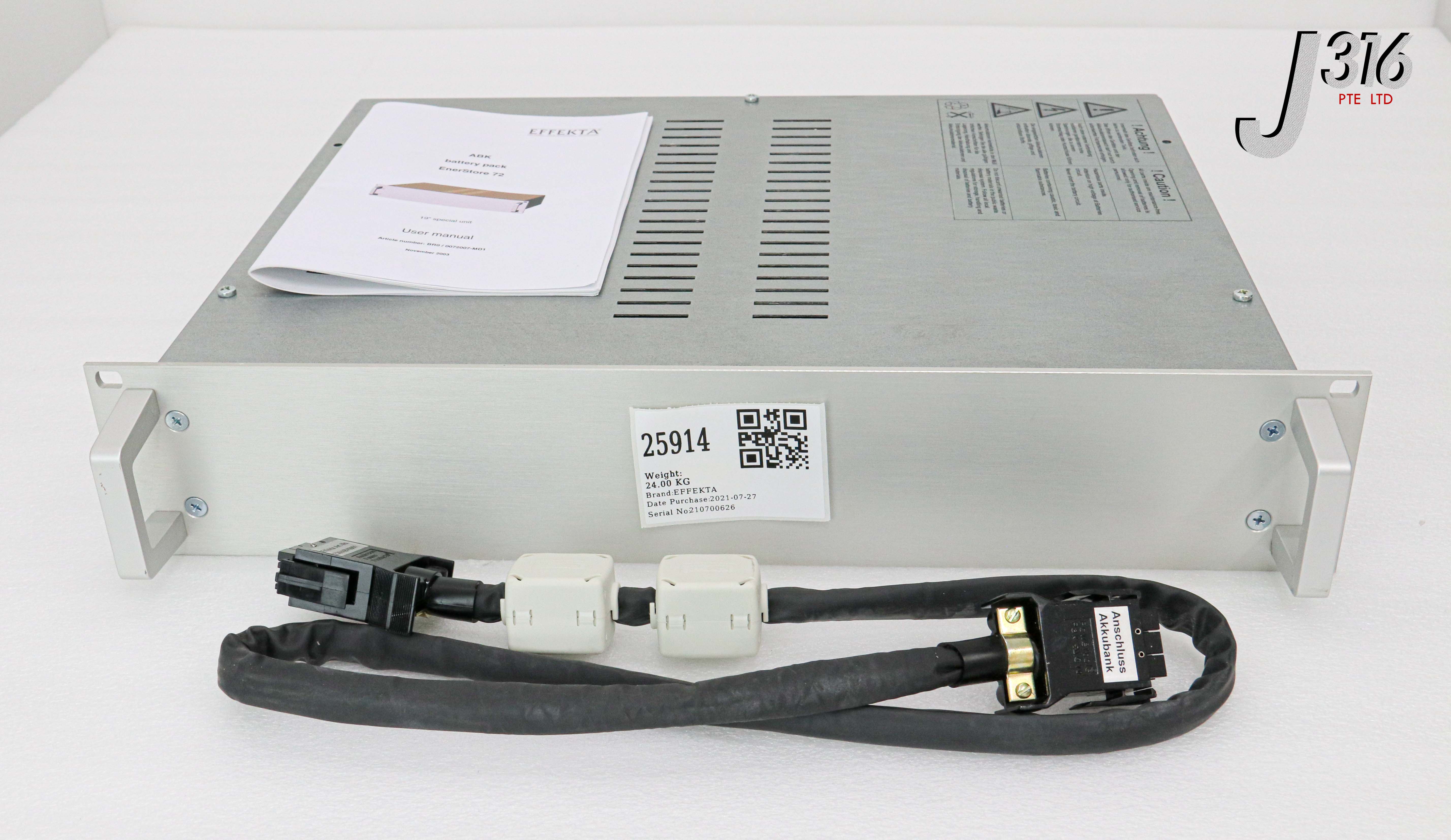 25914 EFFEKTA 19'' SPECIAL UNIT ABK BATTERY PACK (NEW) ENERSTORE